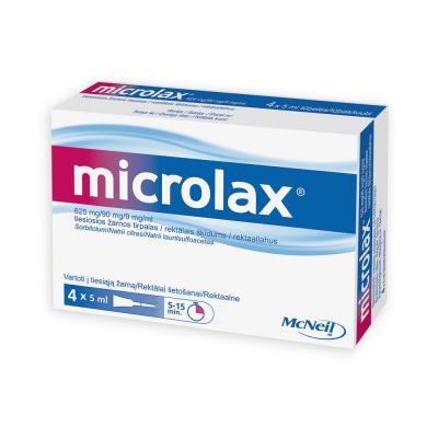 Microlax 625 mg/90 mg/9 mg/ml rektālais šķīdums N4