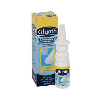 Olynth HA 0,5 mg/ml deguna aerosols bez konservantiem, šķīdums