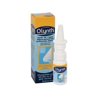 Olynth HA 1 mg/ml deguna aerosols bez konservantiem, šķīdums 10 ml