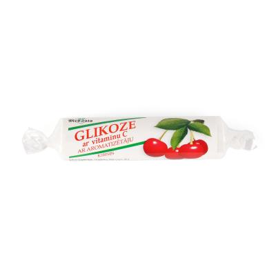 Glikoze ar vitamīnu C ar aromatizētāju - ķirsis 10 tabletes