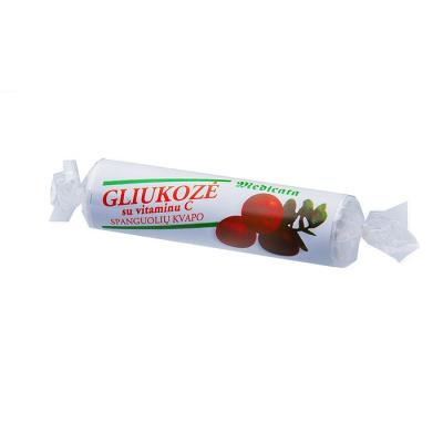 Glikoze ar vitamīnu C ar aromatizētāju - dzērvene 10 tabletes