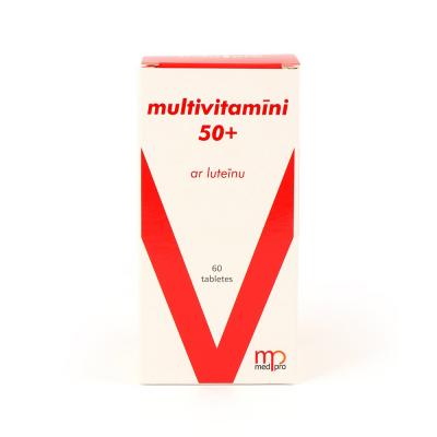 MEDPRO Multivitamīni 50+ Lutein tabletes N60   