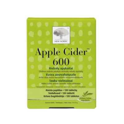 NEW NORDIC Apple Cider 600mg tabletes N120