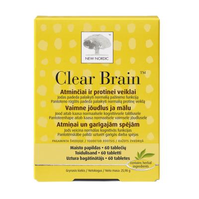 NEW NORDIC Clear Brain tabletes atmiņai N60