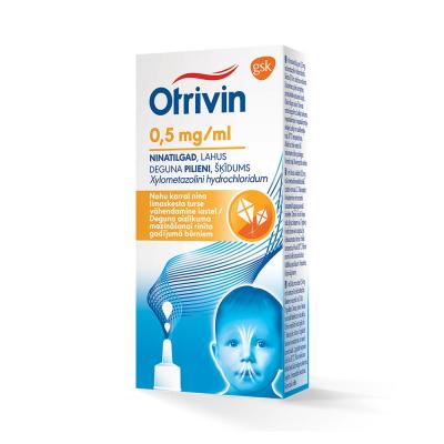 Otrivin 0,5 mg/ml deguna pilieni, šķīdums, 10 ml