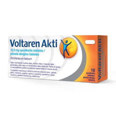 VOLTAREN Akti 12,5 mg apvalkotās tabletes N10