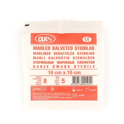 OLKO 8 kārtu marles salvetes 10 x 10 cm N5