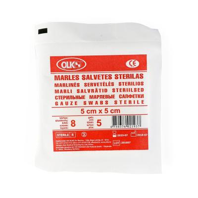 OLKO 8 kārtu marles salvetes 5 x 5cm, N5