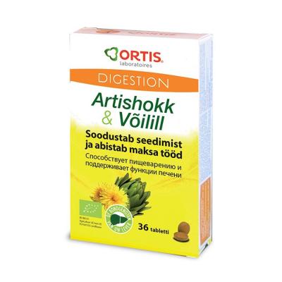 ORTIS Artišoks & pienene tabletes N36