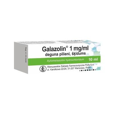 GALAZOLIN 1 mg/ml deguna pilieni, šķīdums 10 ml