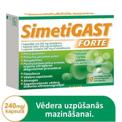 SIMETIGAST Forte 240mg mīkstās kapsulas N10