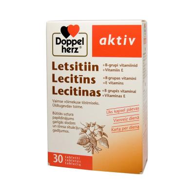 Doppelherz® aktiv Lecitīns + B grupas vitamīni + E vitamīns N30