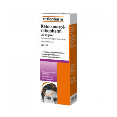 KETOCONAZOL-ratiopharm 20mg/ml šampūns 60 ml