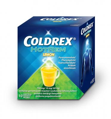 COLDREX HotRem Lemon 750mg/10mg/60mg pulveris N10