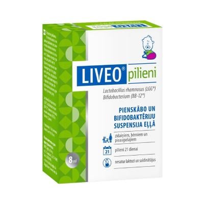 LIVEO pilieni pienskābo un bifidobaktēriju suspensija eļļā 8 ml