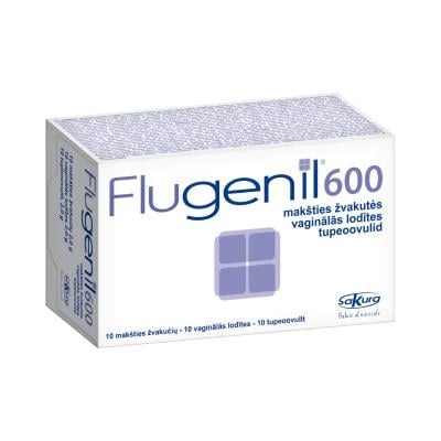 FLUGENIL 600 mg vaginālās lodītes N10