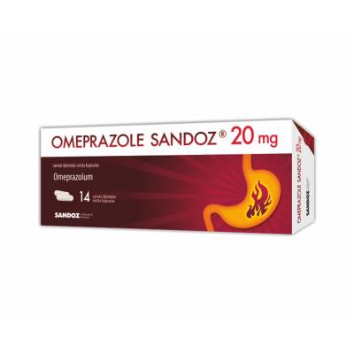 Omeprazole Sandoz 20 mg zarnās šķīstošās cietās kapsulas N14