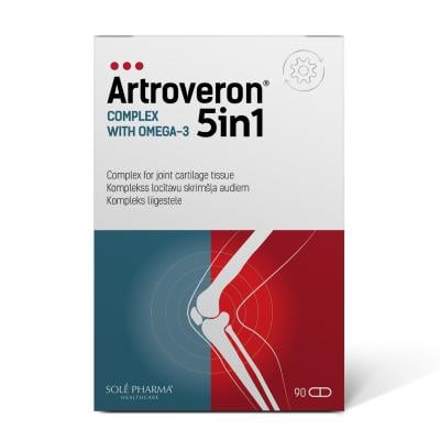 ARTROVERON 5 in 1 complex with Omega 3 kapsulas N90