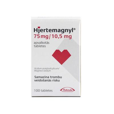 Hjertemagnyl 75 mg/10,5 mg apvalkotās tabletes, N100