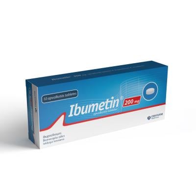 Ibumetin 200 mg apvalkotās tabletes N10