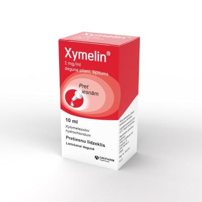 Xymelin 1 mg/ml deguna pilieni, šķīdums, 10ml