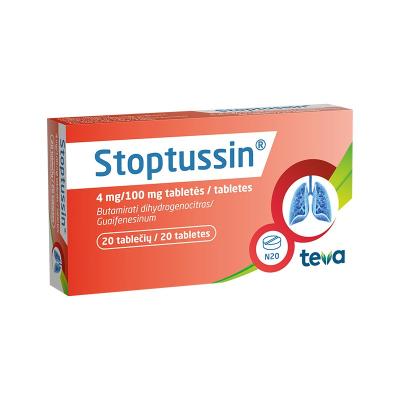 STOPTUSSIN 4mg/100mg tabletes N20   