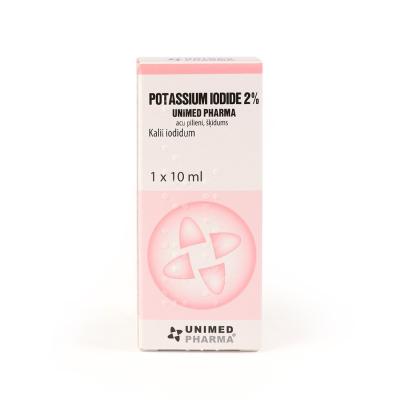 POTASSIUM IODIDE 2% acu pilieni, šķīdums, 10 ml N1