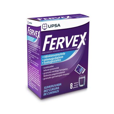 FERVEX 500mg/25mg/200mg granulas N8 bez cukura 