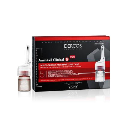 VICHY DERCOS AMINEXIL ampulas pret matu izkrišanu vīriešiem, 6 ml x N21