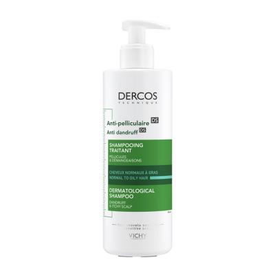 VICHY Dercos pretblaugznu šampūns taukainai ādai 390 ml   