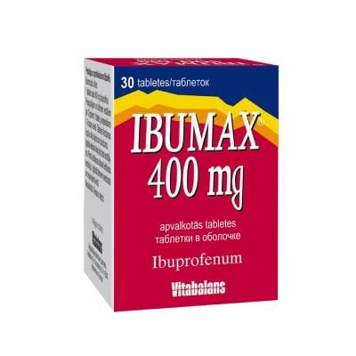 IBUMAX 400mg apvalkotās tabletes N30