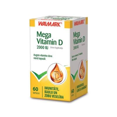 WALMARK MEGA Vitamin D 2000 IU kapsulas N60