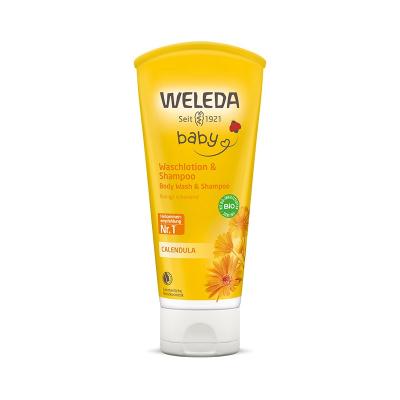 WELEDA BABY kliņģerīšu šampūns un mazgāšanās līdzeklis, 200 ml