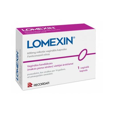 LOMEXIN 600 mg mīkstās vaginālās kapsulas N1
