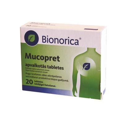MUCOPRET 60mg/160mg apvalkotās tabletes N20 