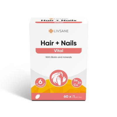 LIVSANE Hair+Nails Vital kapsulas N60