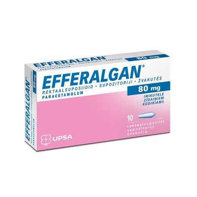 EFFERALGAN 80 mg supozitoriji N10