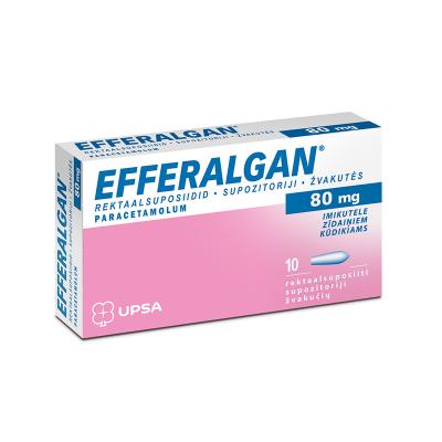 EFFERALGAN 80 mg supozitoriji N10