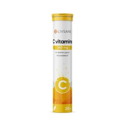 LIVSANE C vitamīns 240 mg šķīstošās tabletes N20