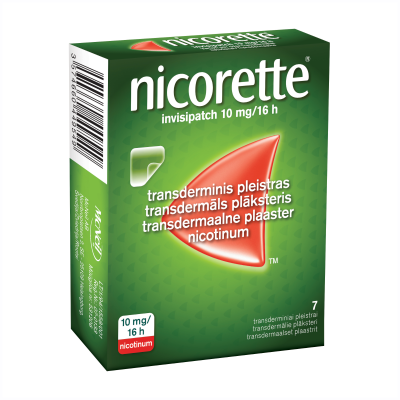 Nicorette invisipatch 10 mg/ 16 h transdermāls plāksteris