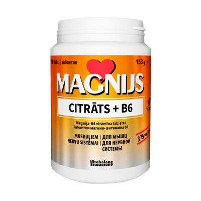 VITABALANS Magnijs Citrāts + B6 tabletes N100