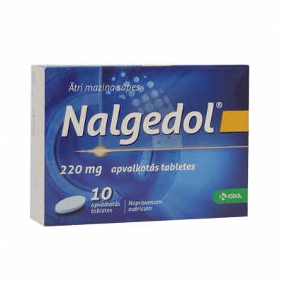Nalgedol 220 mg apvalkotās tabletes N10