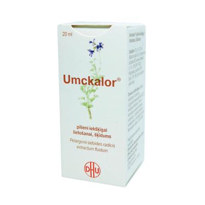 UMCKALOR pilieni iekšķīgai lietošanai, šķīdums 20ml