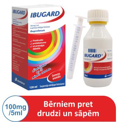 IBUGARD 100 mg/5 ml suspensija iekšķīgai lietošanai 120ml