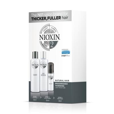NIOXIN System 2 - dabiskiem matiem ar progresējošu tendenci kļūt plānākiem, komplekts 150ml+150ml+40ml