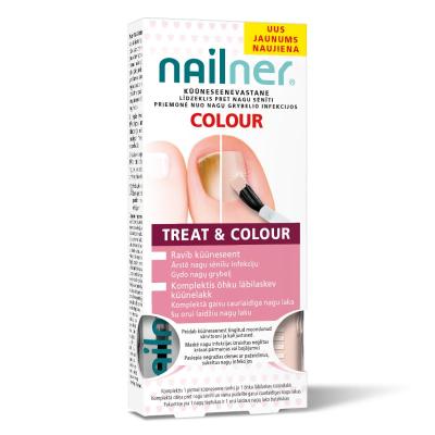 NAILNER Treat&Colour nagu lakas pret nagu sēnīti 2X5ml