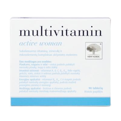 NEW NORDIC Multivitamin active woman tabletes N90