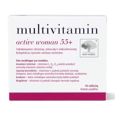 NEW NORDIC Multivitamin active woman 55+ tabletes N90