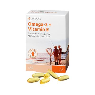 LIVSANE Omega-3 + E vitamīns kapsulas N60