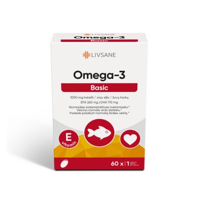 LIVSANE Omega-3 Basic mīkstās kapsulas N60